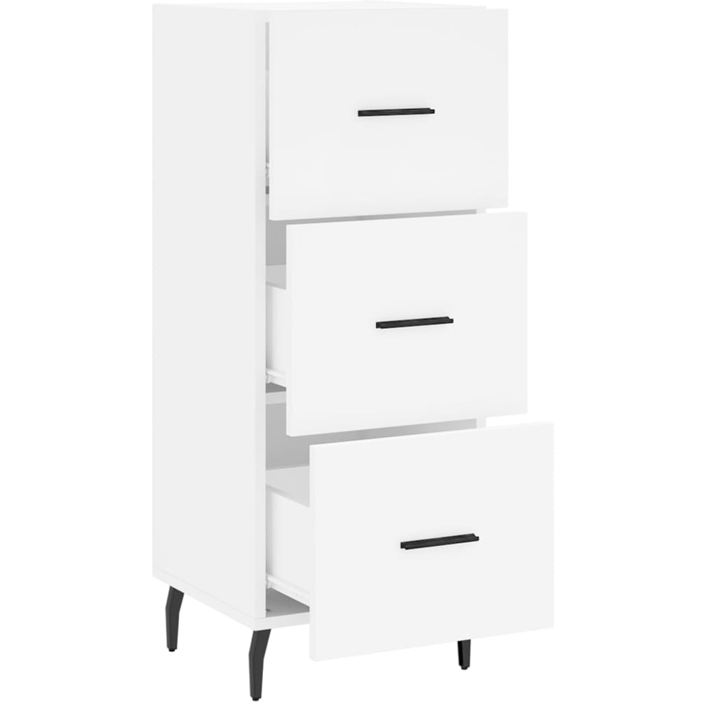 vidaXL 3 Drawer White Sideboard Image 5