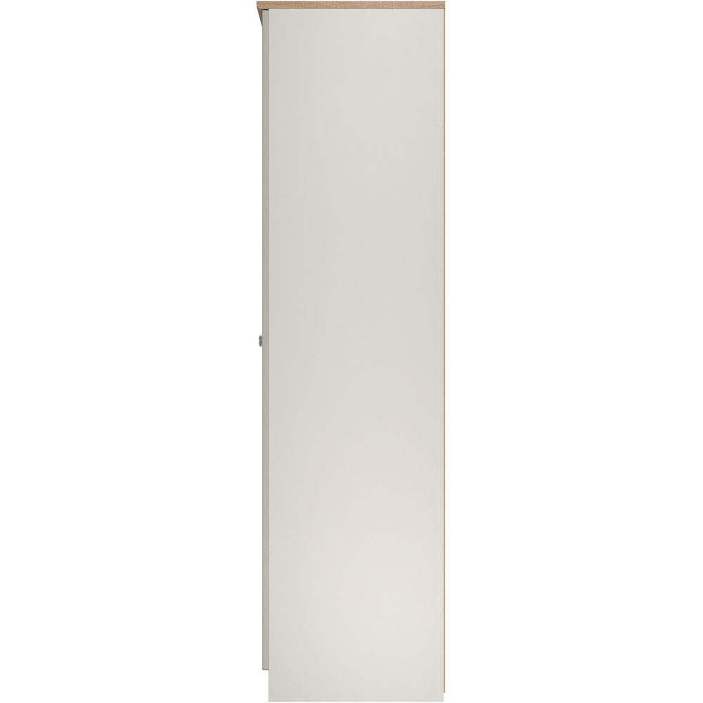 Crowndale Sussex 4 Door Grey Ash and Bardolino Oak Tall Mirror Wardrobe Ready Assembled Image 7