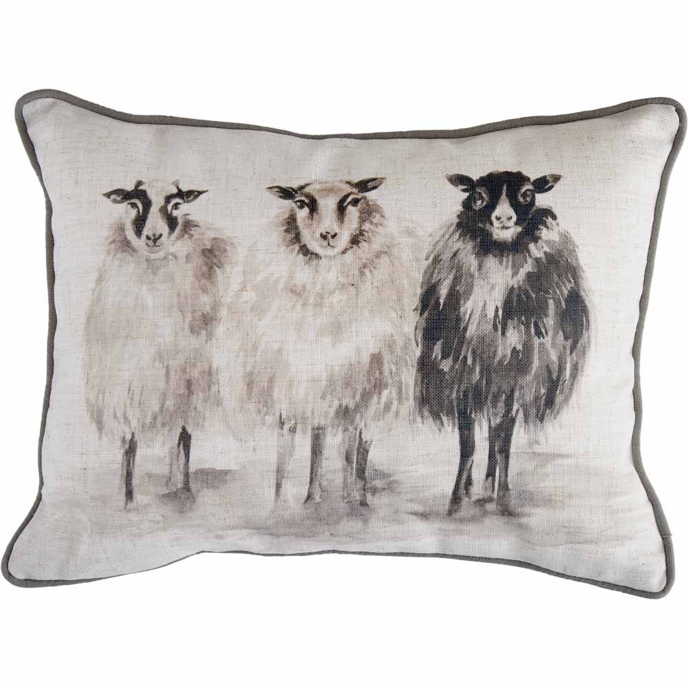 Wilko Sheep Cushion 43 x 33cm Image 1