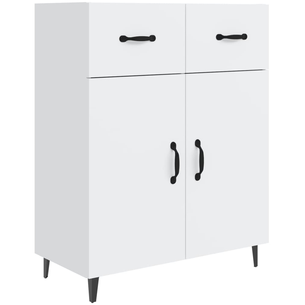 vidaXL 2 Door 2 Drawer White Sideboard Image 2