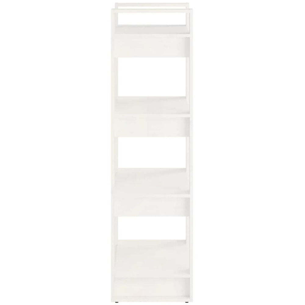 vidaXL 4 Shelf White Solid Wood Bookcase Image 4