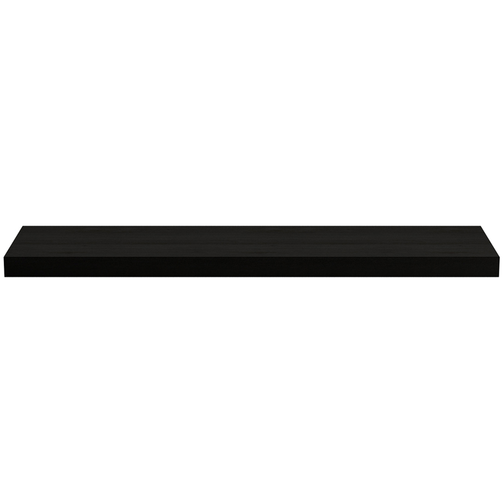 Homebase 90cm 2 Pack Black Ash Effect Floating Shelf Image 3