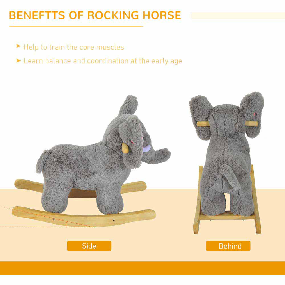 Tommy Toys Rocking Elephant Baby Ride On Grey Image 3