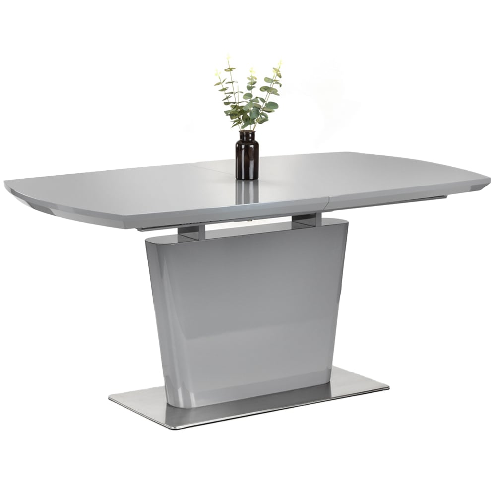 Julian Bowen Como 6 Seater High Gloss Extending Dining Table Grey Image 3