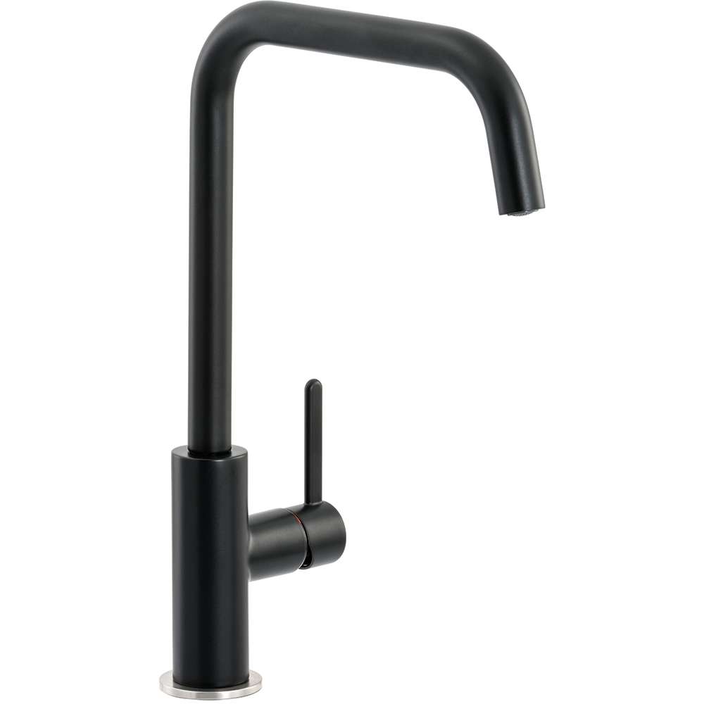 wilko Althia Matt Black Single Lever Mono Kitchen Tap Image 1