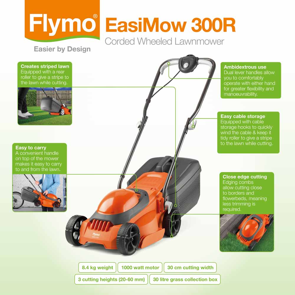 Flymo Easimow Mini Trim Lawnmower and Mini Trimmer Pack Image 5