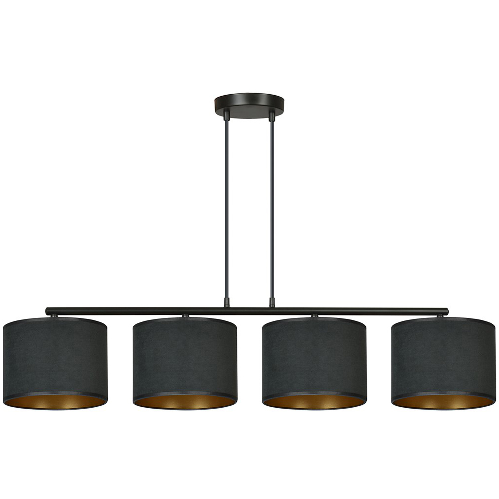 Emibig Hilde 4 Light Black E27 Ceiling Pendant Light Image 1