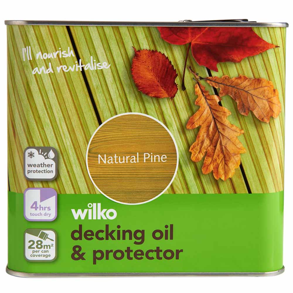 Wilko Natural Pine Decking Oil and Protector 2.5L Image 1