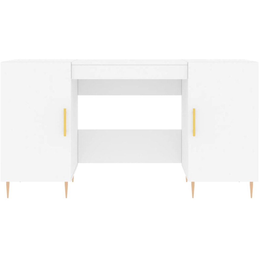 vidaXL 2 Door Computer Desk White Image 6