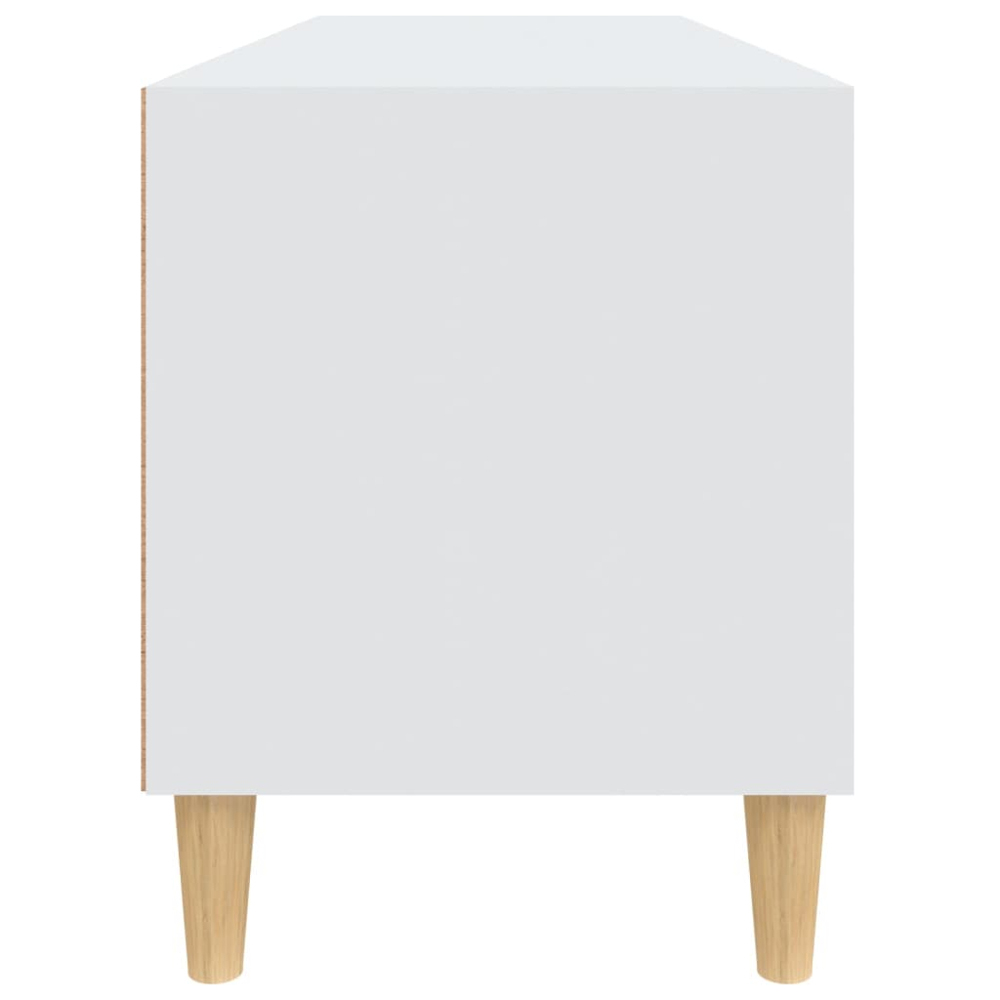vidaXL 2 Drawer 2 Shelf White TV Cabinet Image 5