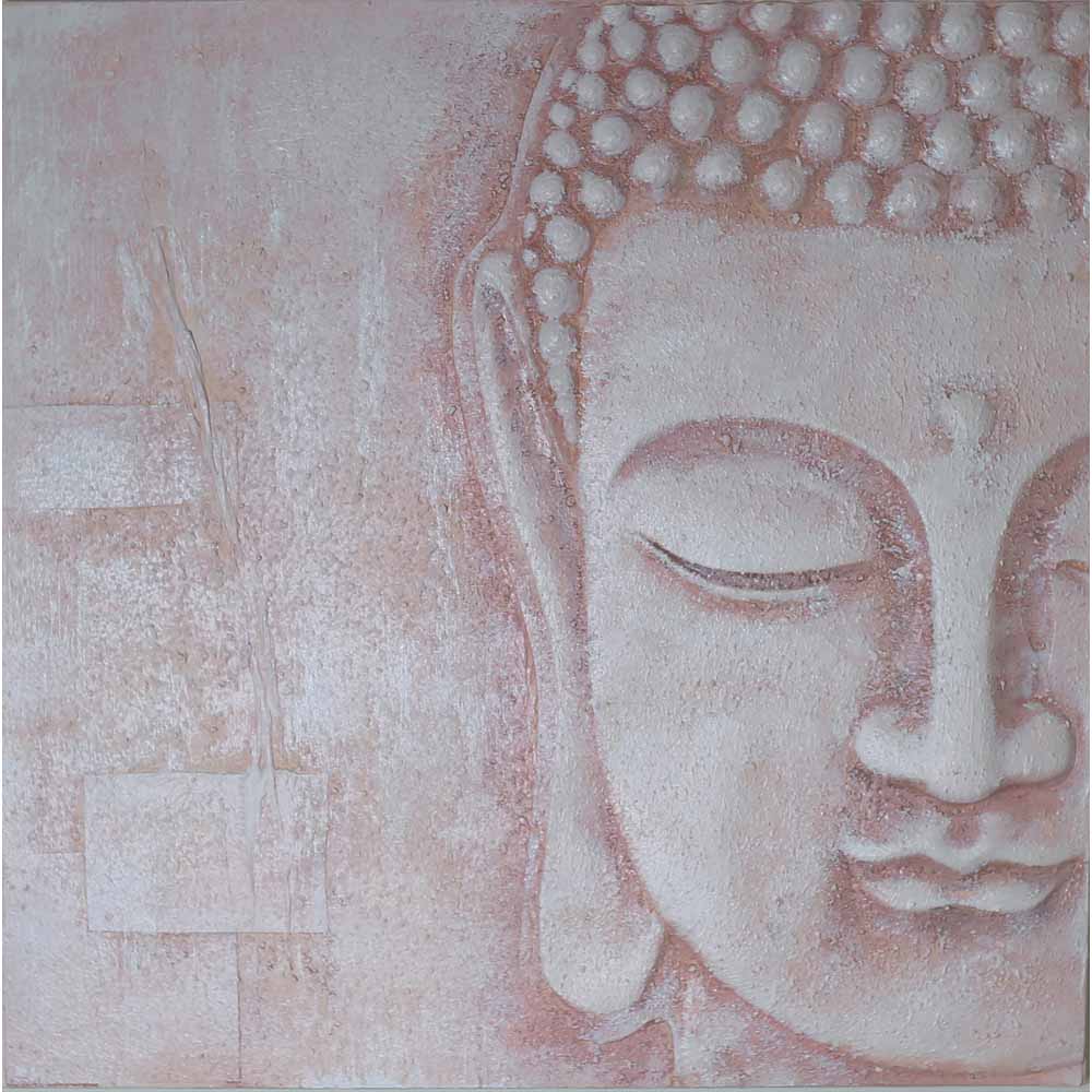 Arthouse 3 D Blush Buddha  62cm x 62cm x 4cm  - wilko