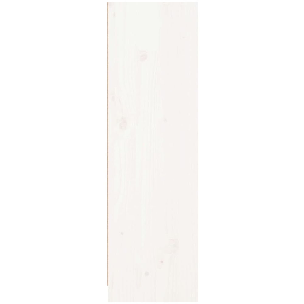 vidaXL 6 Shelf White Solid Pine Wood Record Cabinet Image 5
