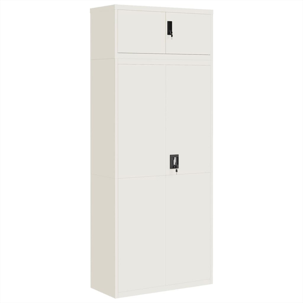 vidaXL 4 Door White Steel Tall File Cabinet Image 2