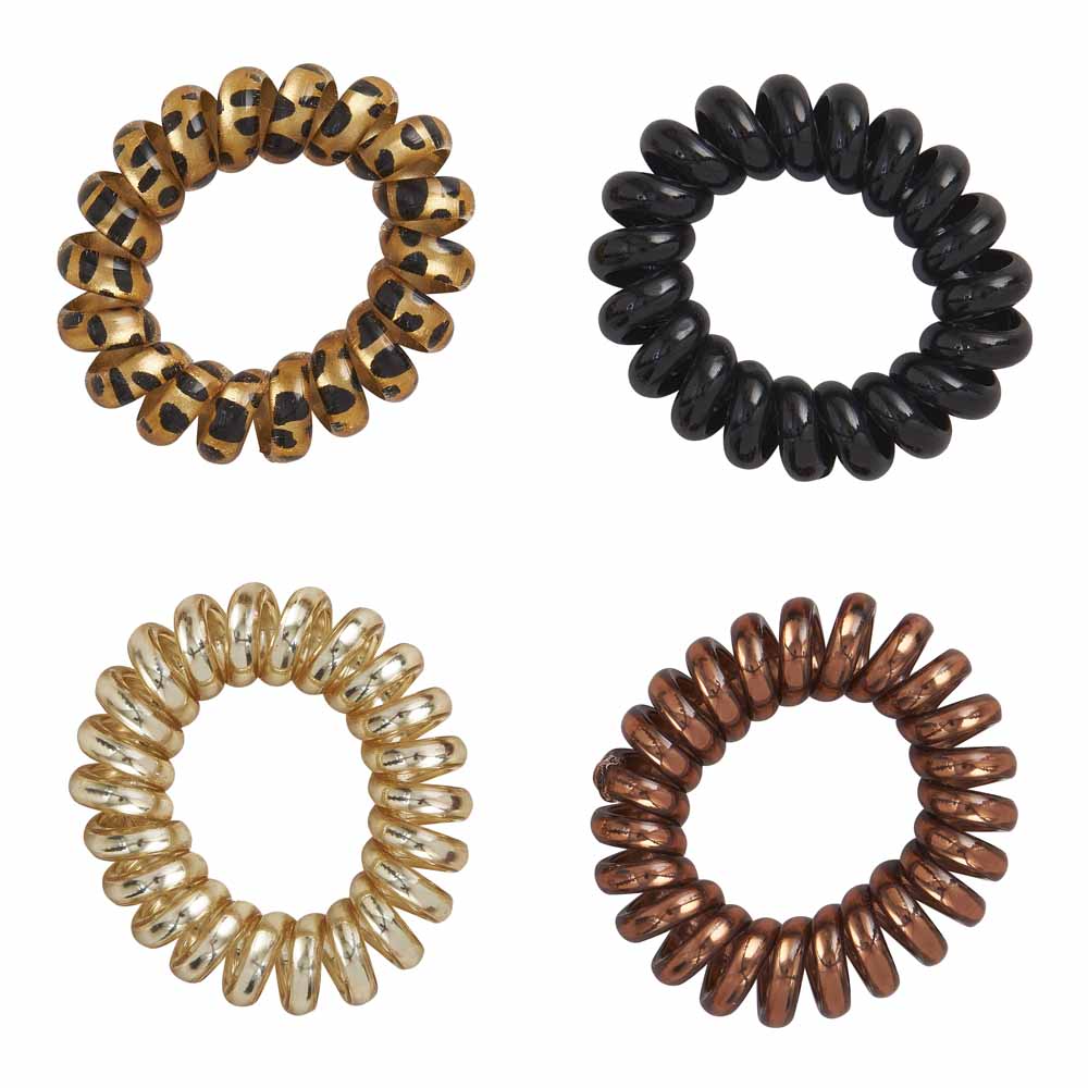 Wilko Leopard Invisible Bobbles 4 Pack Wilko