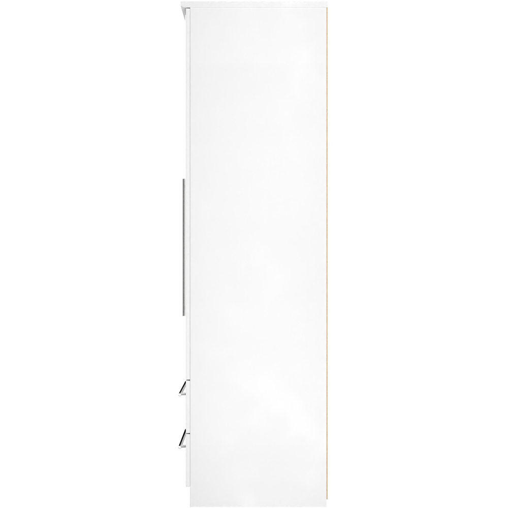 Crowndale Sherwood 2 Door 2 Drawer Double Mirror Wardrobe in Porcelain Matt Image 3