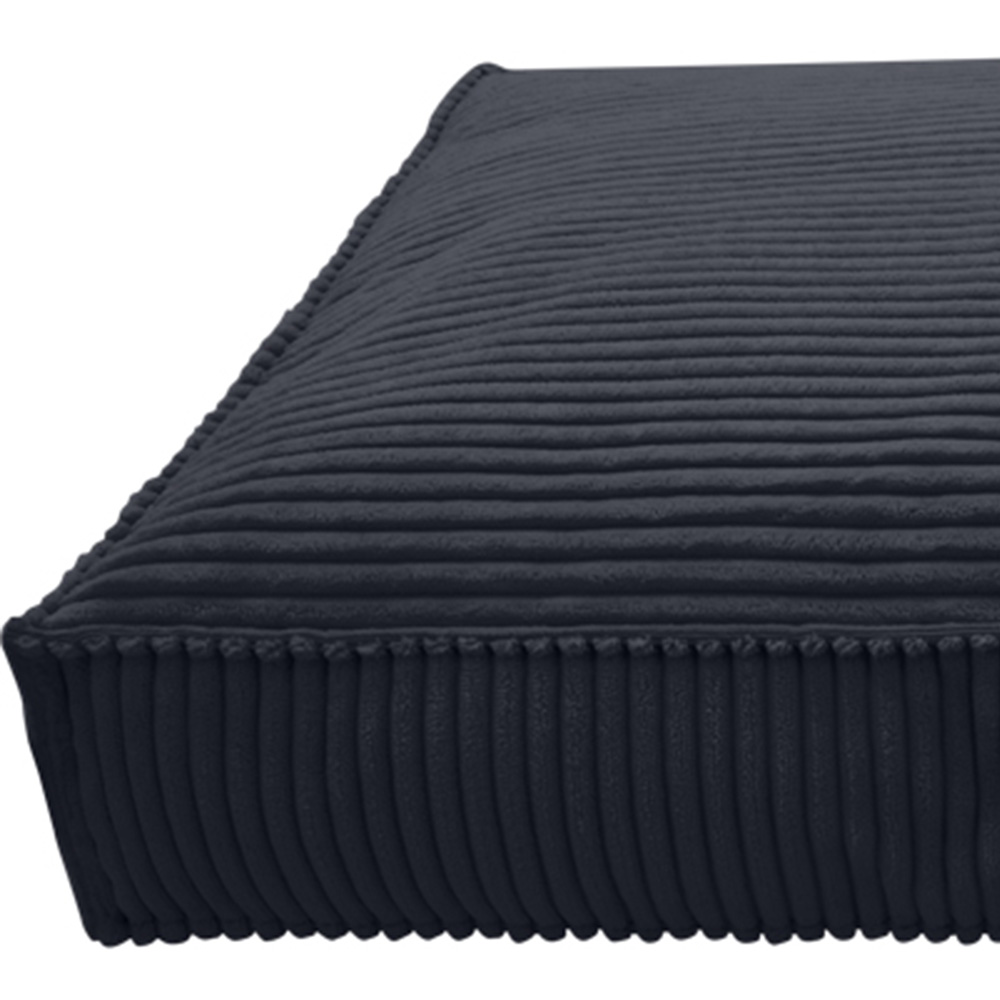 Snug & Cosy San Remo Medium Black Chunky Cord Dog Lounger Bed Image 2