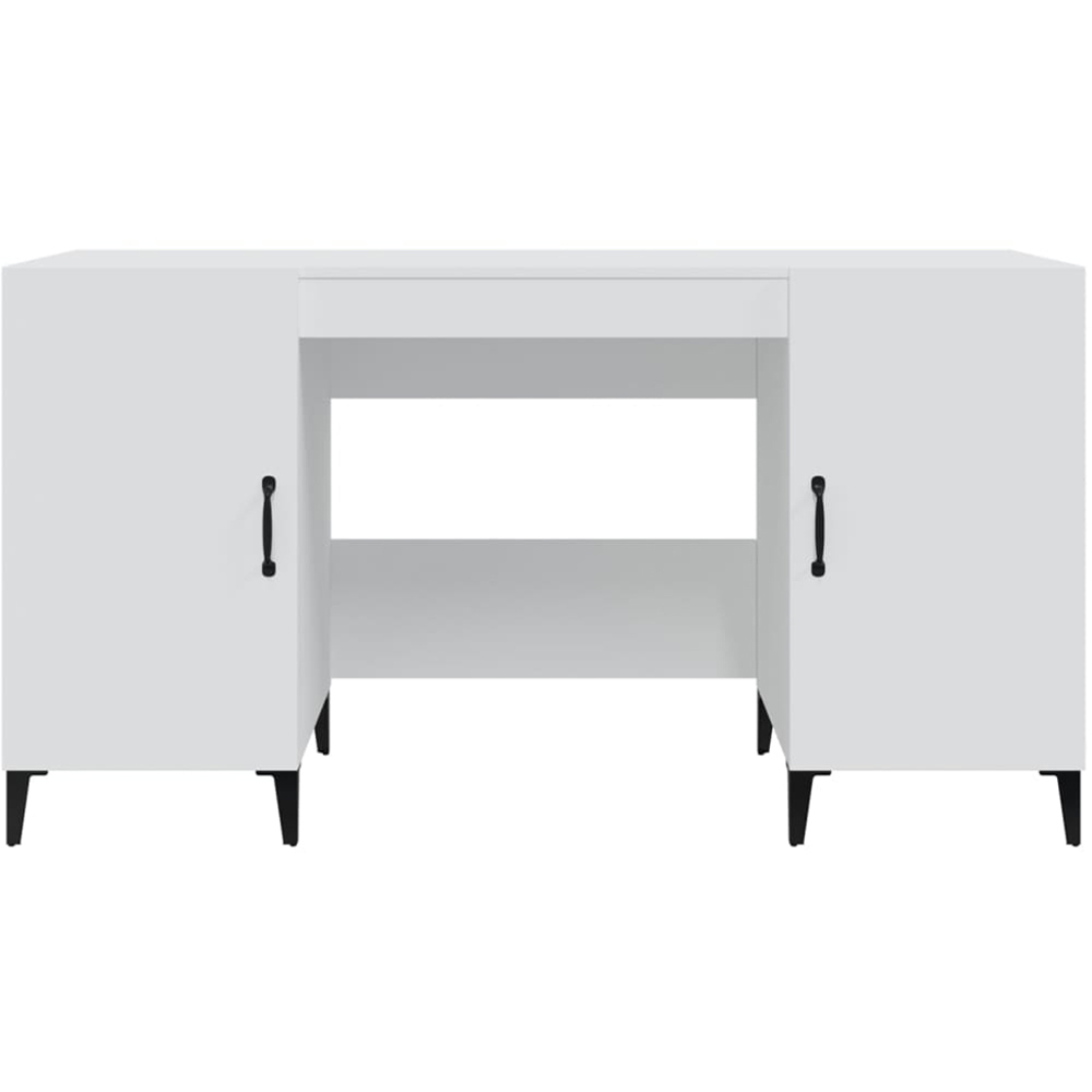 vidaXL 2 Door Computer Desk White Image 5