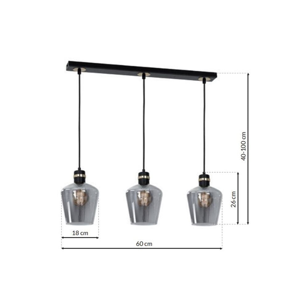 Milagro Richmond Black Pendant Lamp 230V Image 5