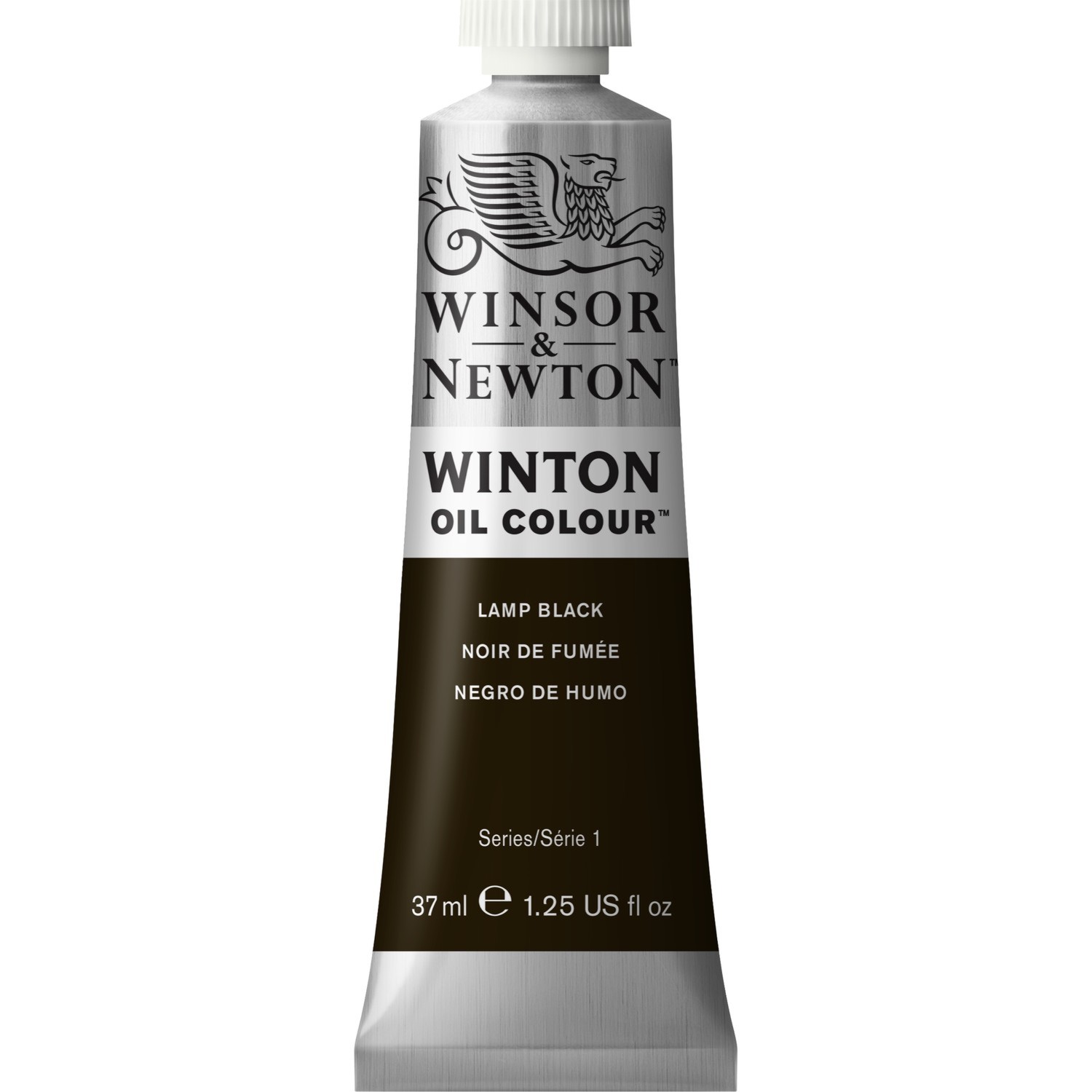 Winsor and Newton 37ml Winton Oil Colours - Lamp black Image 1