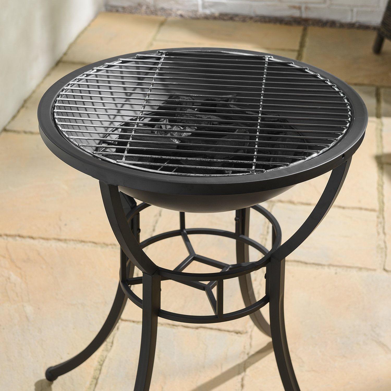 Pasadena Tall Fire Pit - Black Image 3