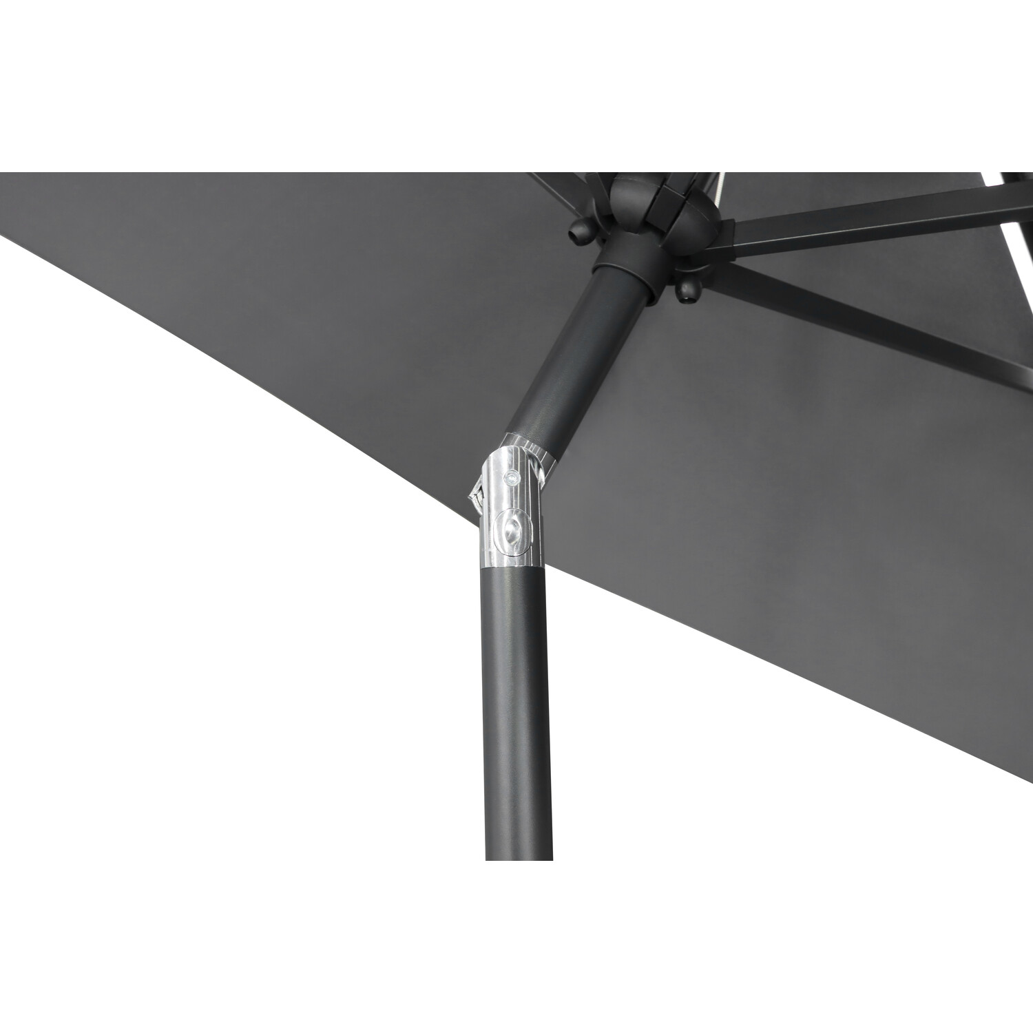 Outdoor Essentials Grey Parasol with Removable LED Lights 2.7m Image 9