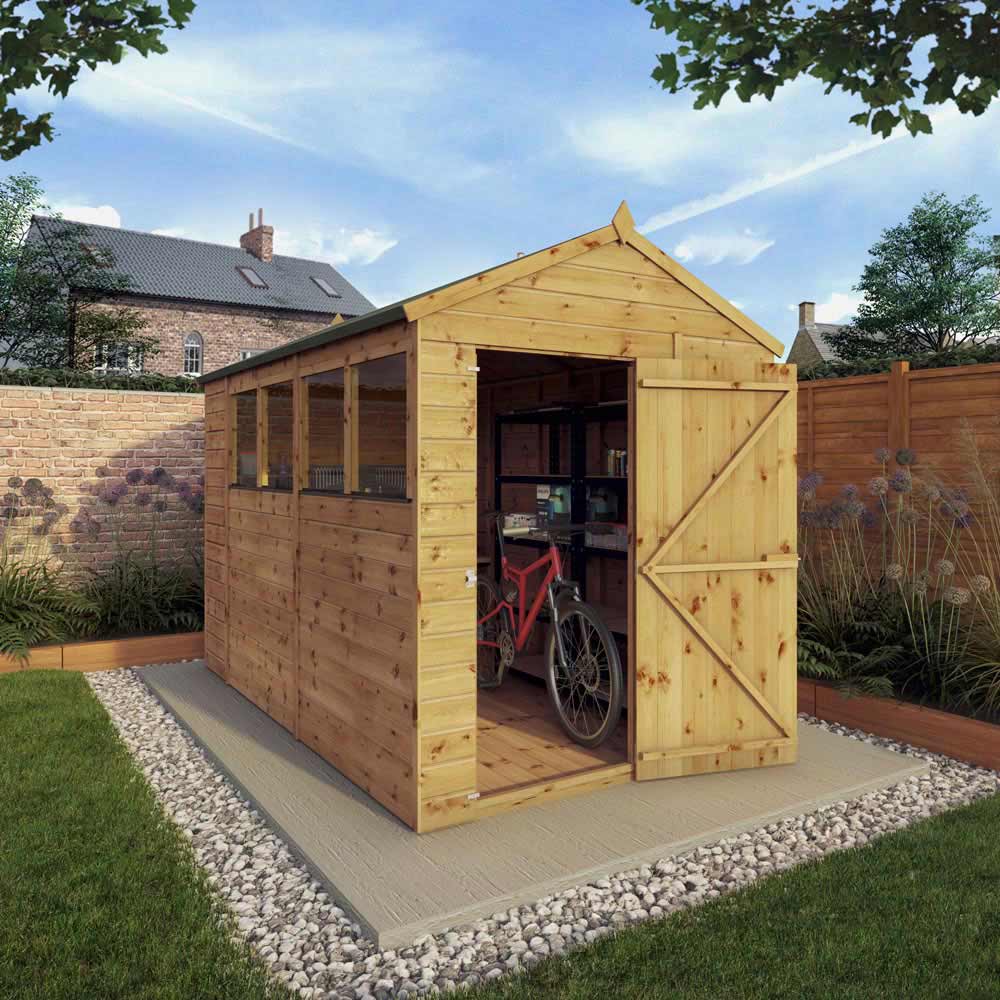 Mercia 10 x 6ft Shiplap Apex Wooden Shed Image 6