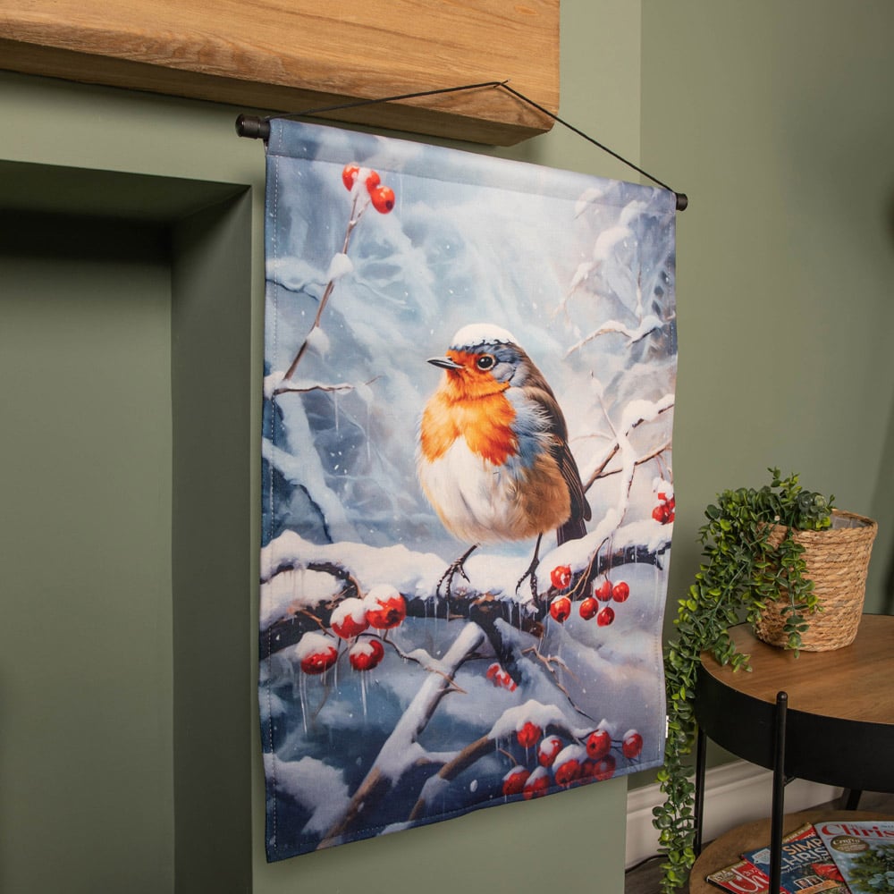 Samuel Alexander Robin Light Up Hanging Banner 60 x 40cm Image 1