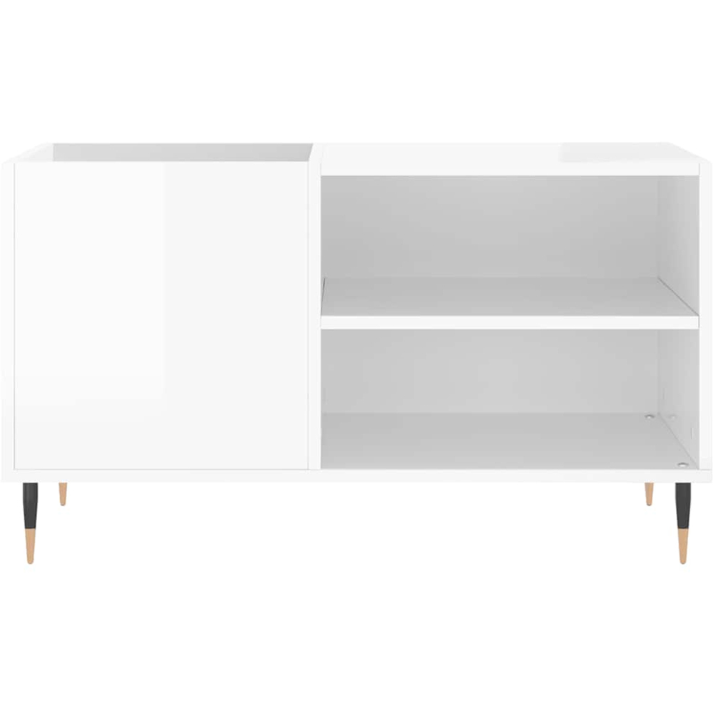 vidaXL 2 Shelf White Record Cabinet Image 4