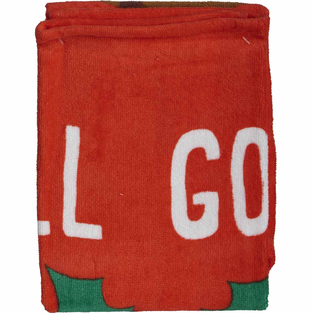 Wilko Printed 'All Good In The Pud' Slogan Tea Towel Image 2