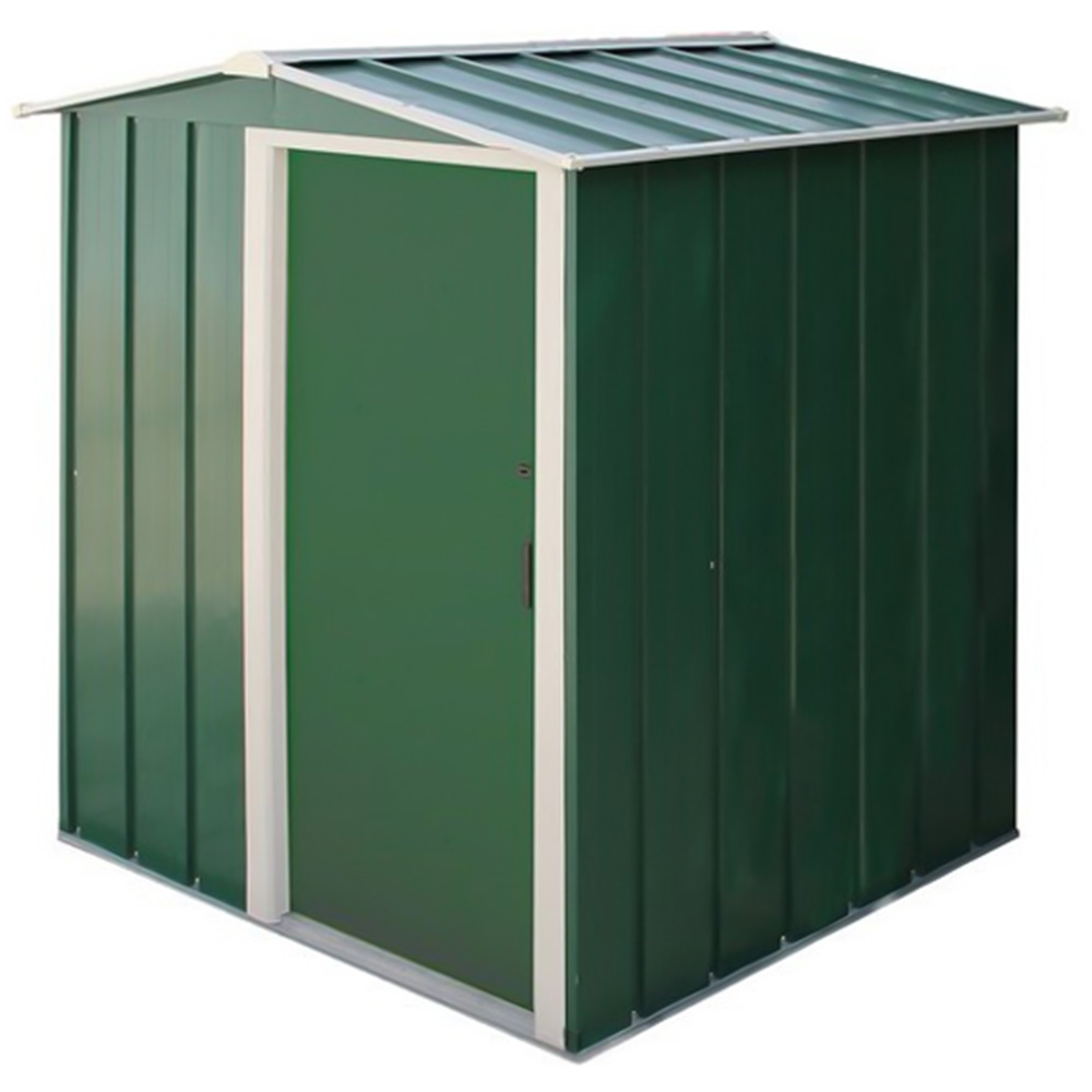 StoreMore Sapphire 5 x 4ft Green Apex Metal Shed Image 1