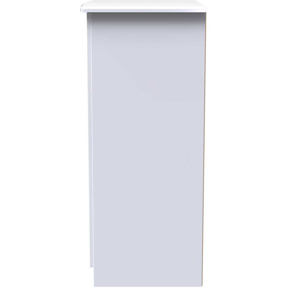 Crowndale Camden 2 Door White Gloss and White Midi Wardrobe Ready Assembled Image 5