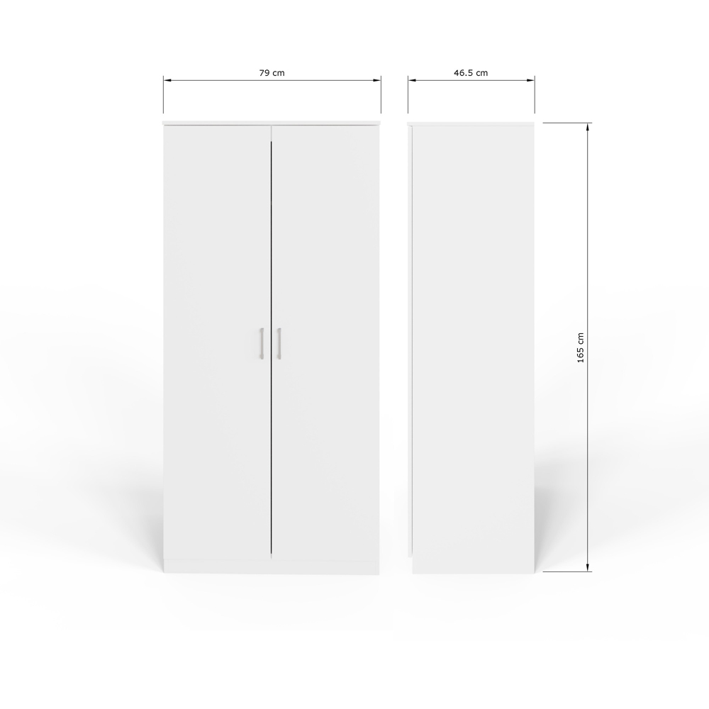 GFW Bailey White 3 Piece Bedroom Furniture Set Image 8