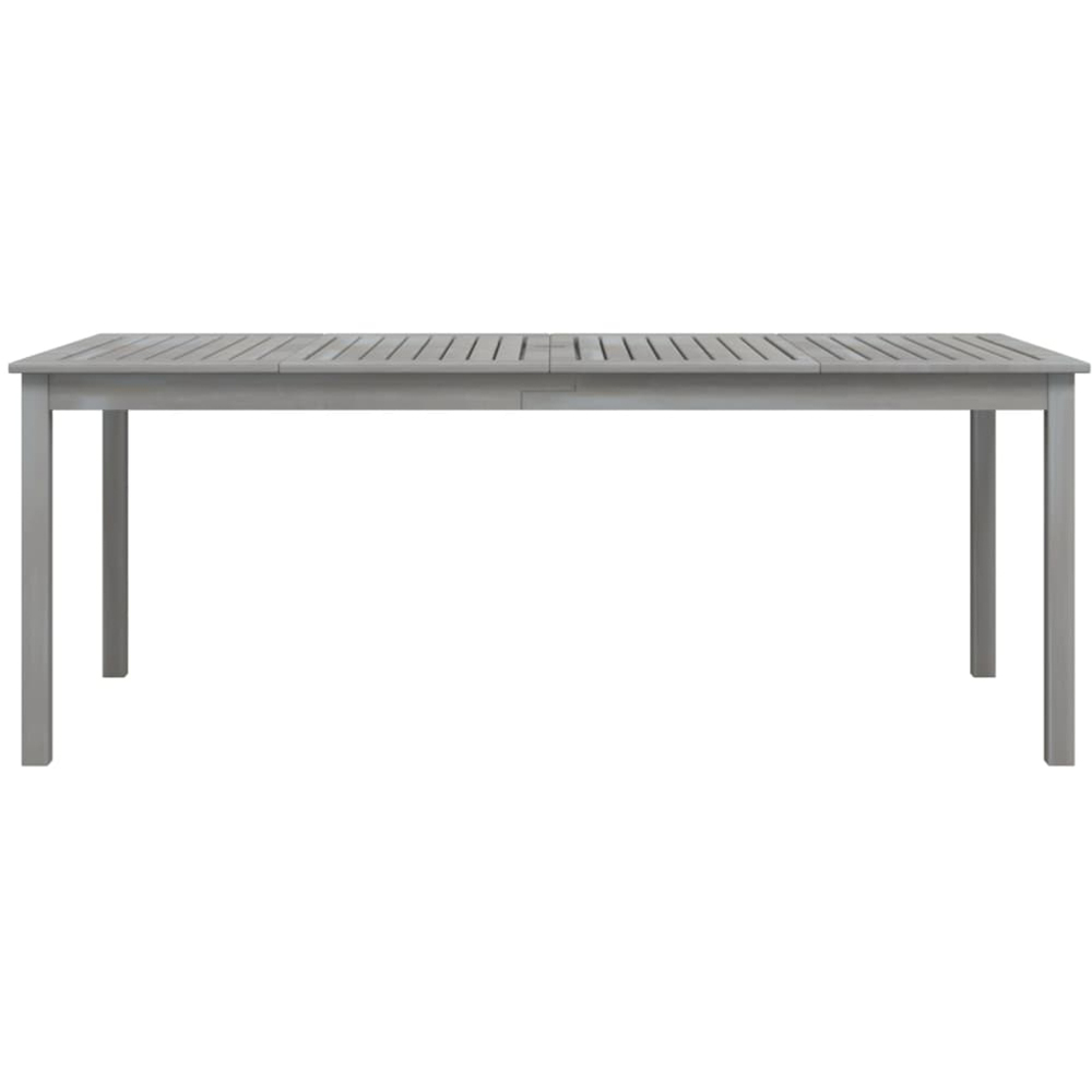 vidaXL 6 Seater Solid Acacia Wood Rectangular Garden Dining Table Grey Image 3