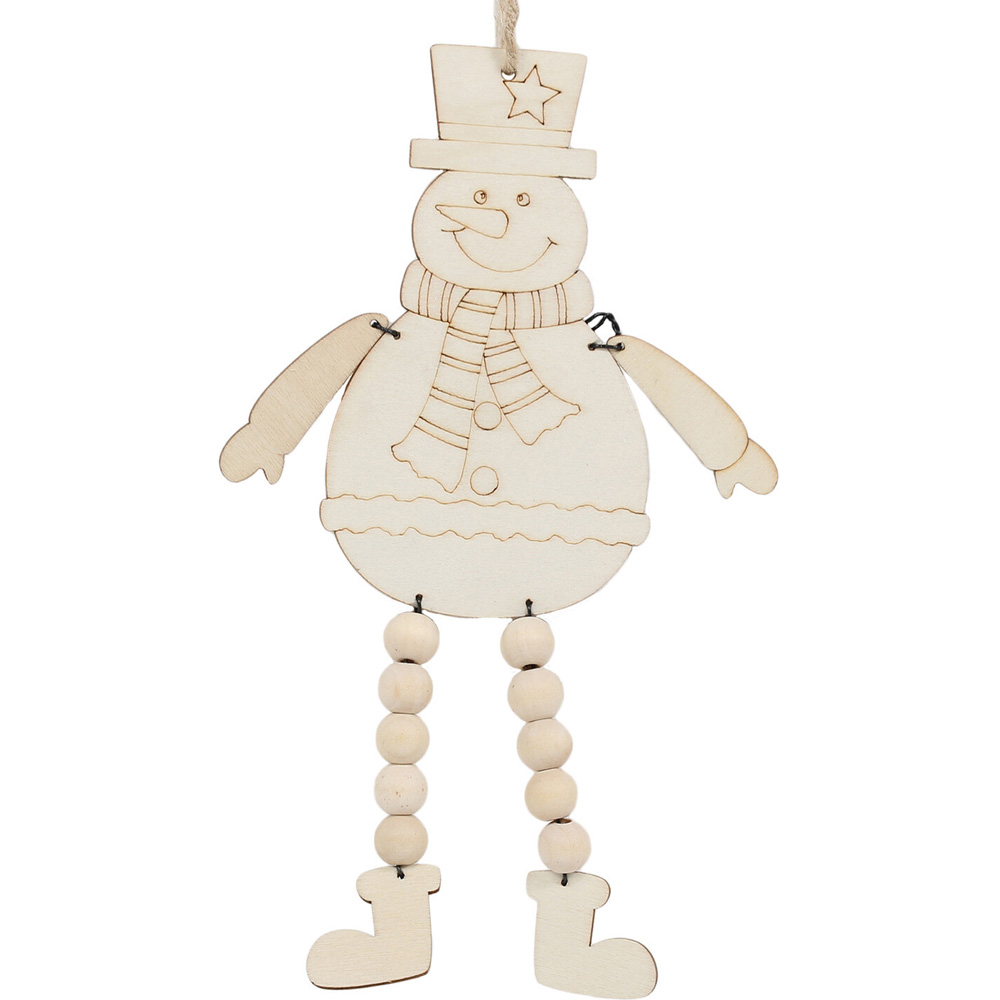 Decorate Your Own Hanging Leg Xmas Character - Wood Image 2