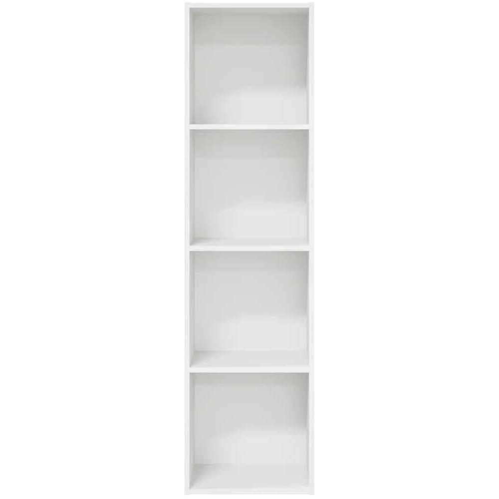 vidaXL 4 Shelf White Bookcase Image 5