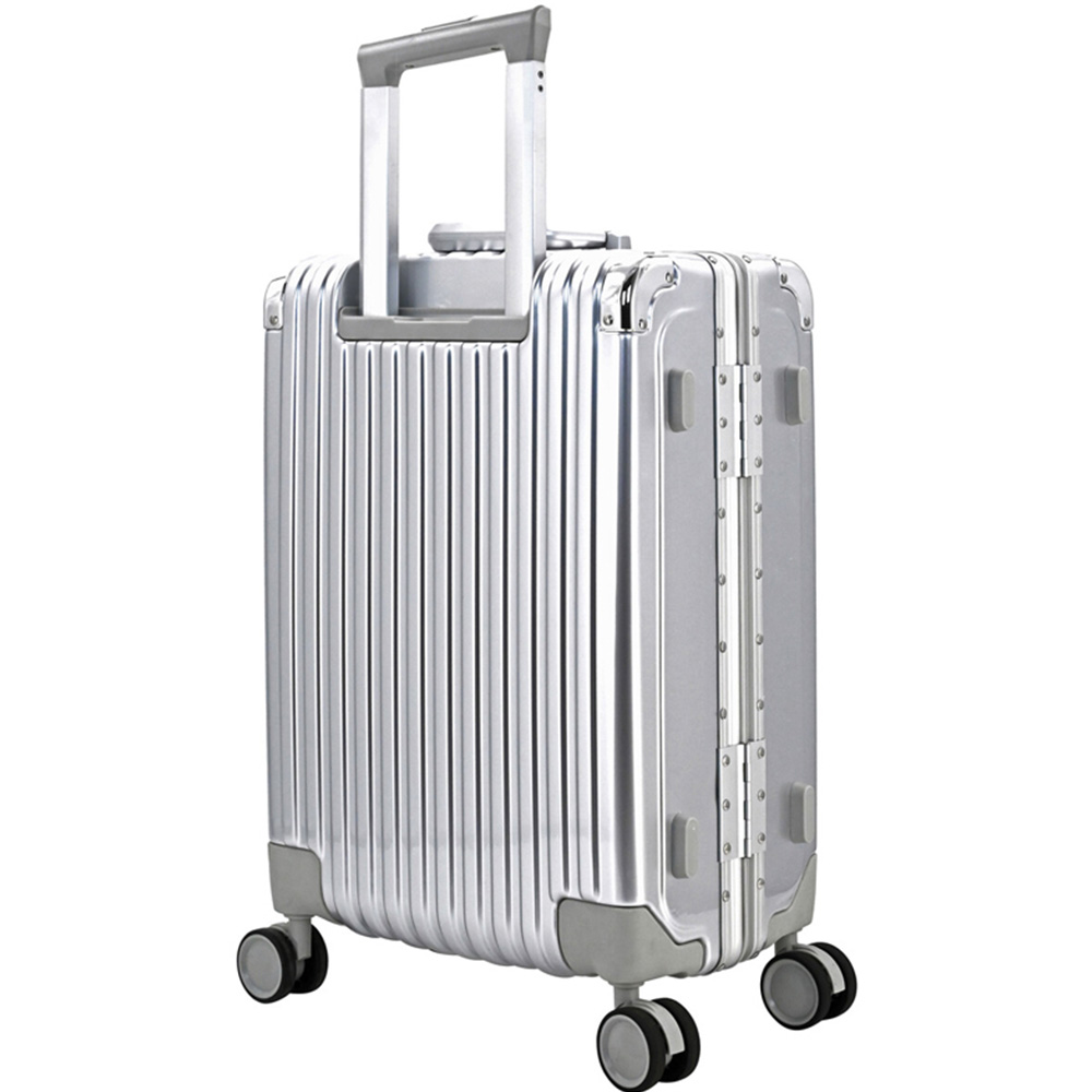 Swift Blaze Hard Shell Luggage Silver Large Image 3