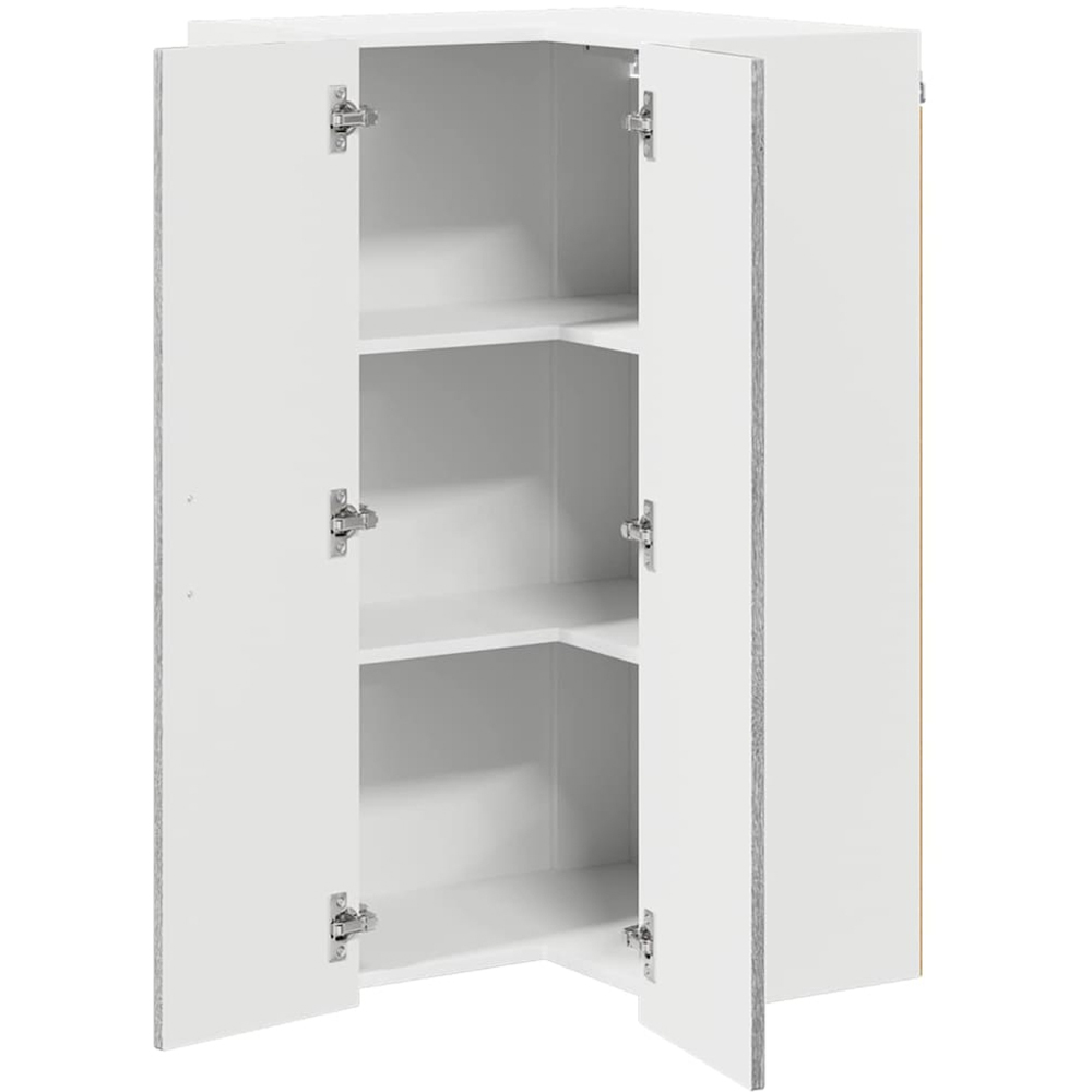vidaXL 2 Door Grey Sonoma Kitchen Wall Corner Cabinet Image 5