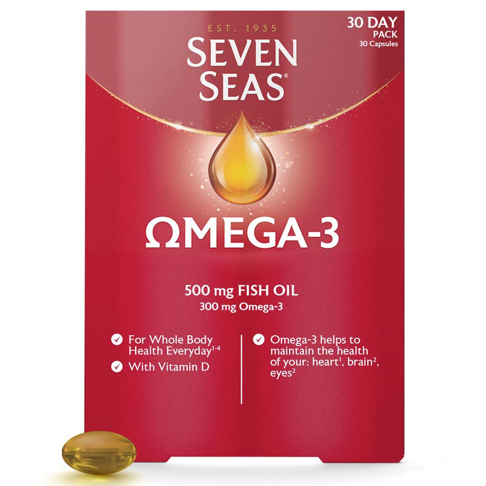Seven Seas Omega-3 with Vitamin D 30 Capsules Image 2