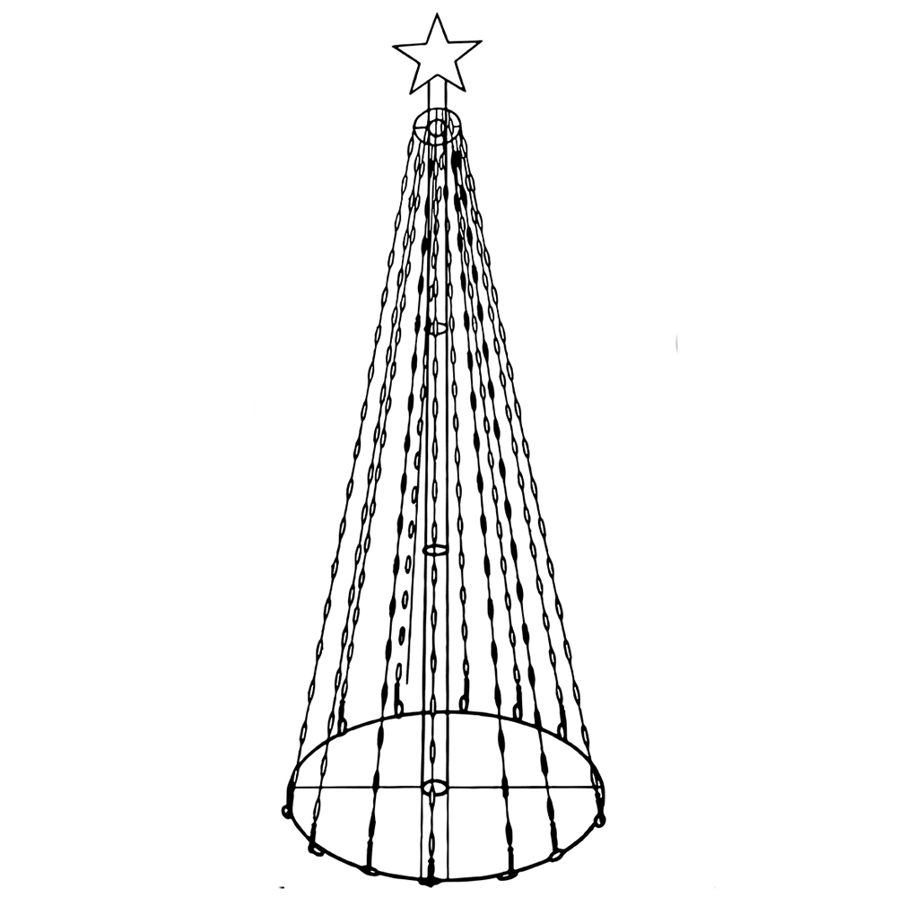 Groundlevel LED Metal Outdoor Christmas Tree 4ft Image 1