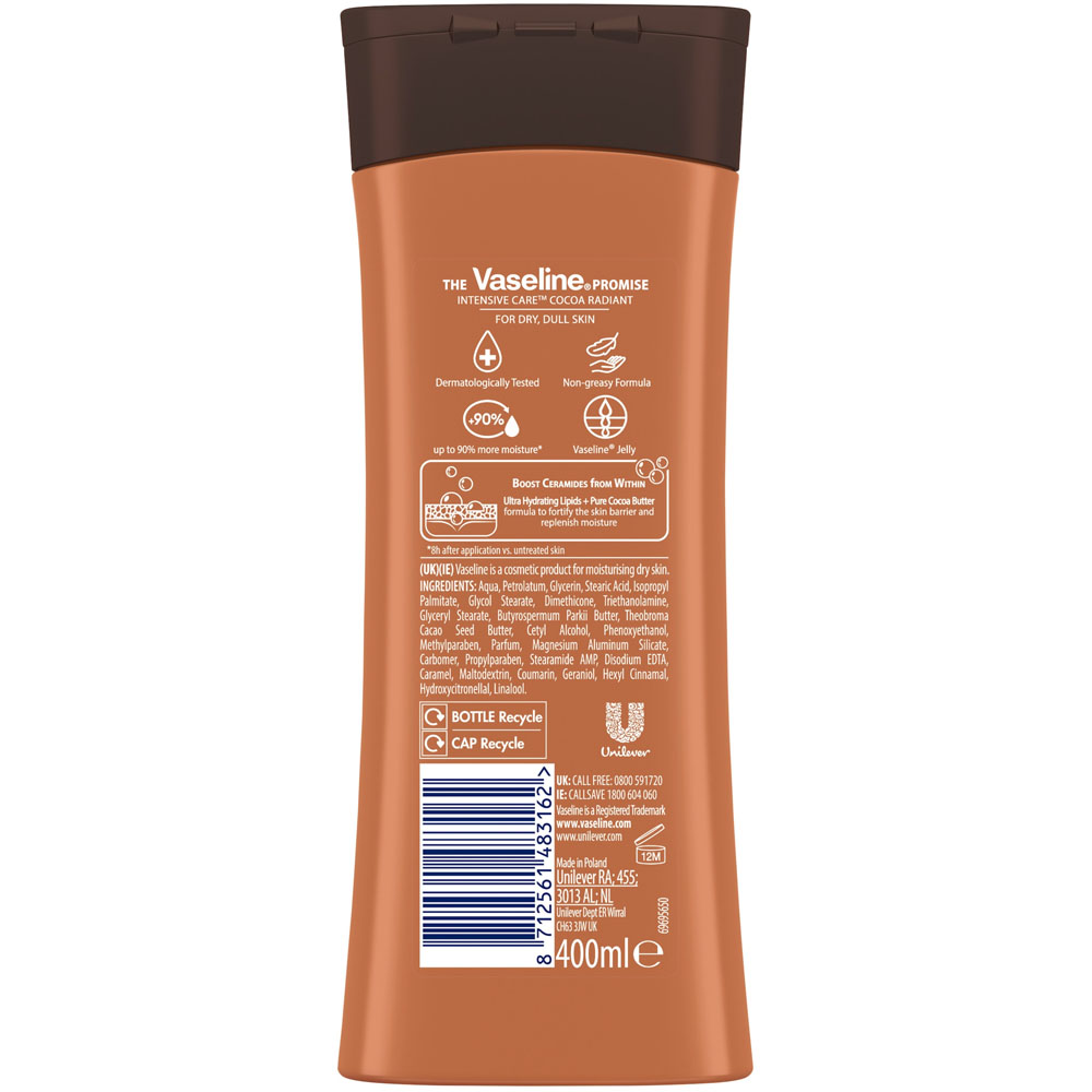 Vaseline Intensive Care Cocoa Radiant Lotion 400ml Image 3