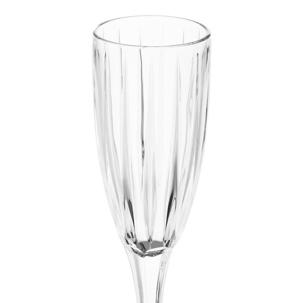 Premier Housewares Beaufort Crystal Clear Champagne Flutes 4 Pack Image 3