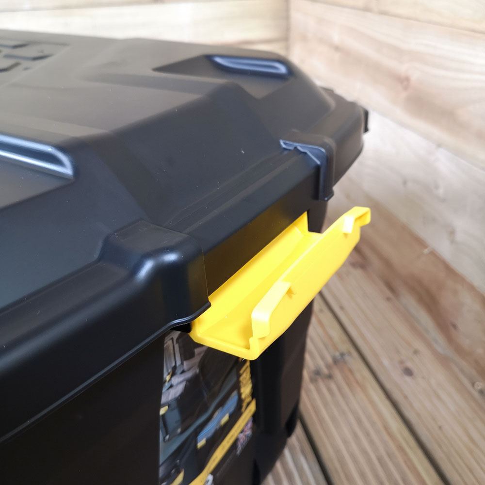 Samuel Alexander 75L Heavy Duty Storage Trunk with Wheels and Clips 2 Pack Image 4