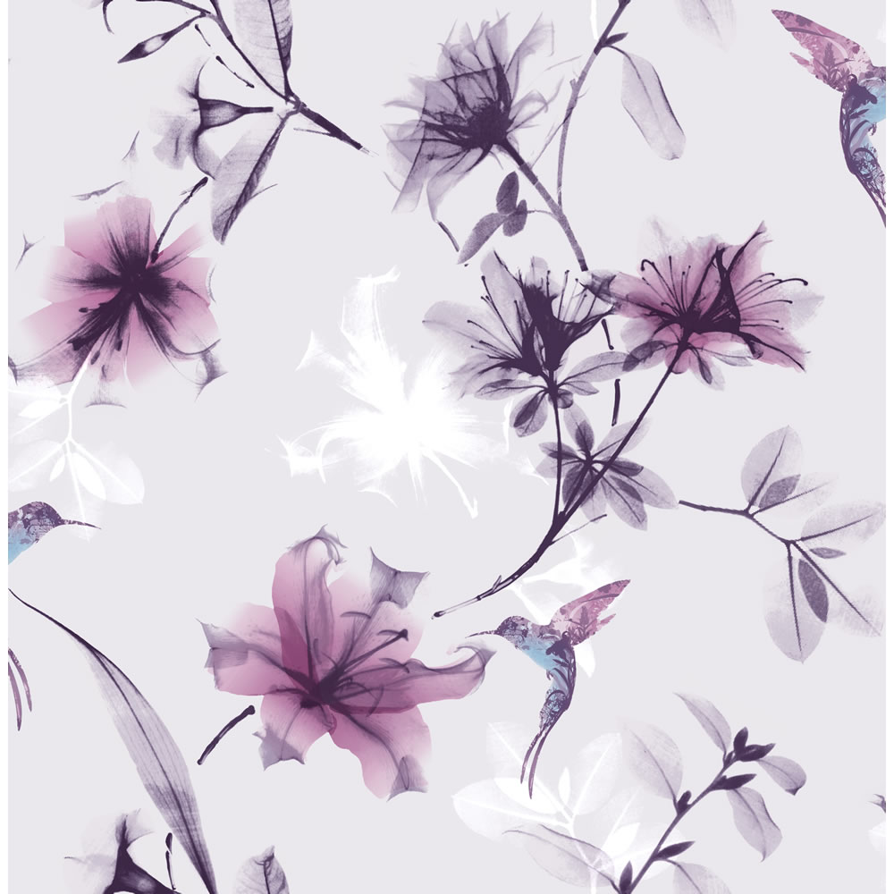 Superfresco Easy Wallpaper X-Ray Floral Purple Image 1