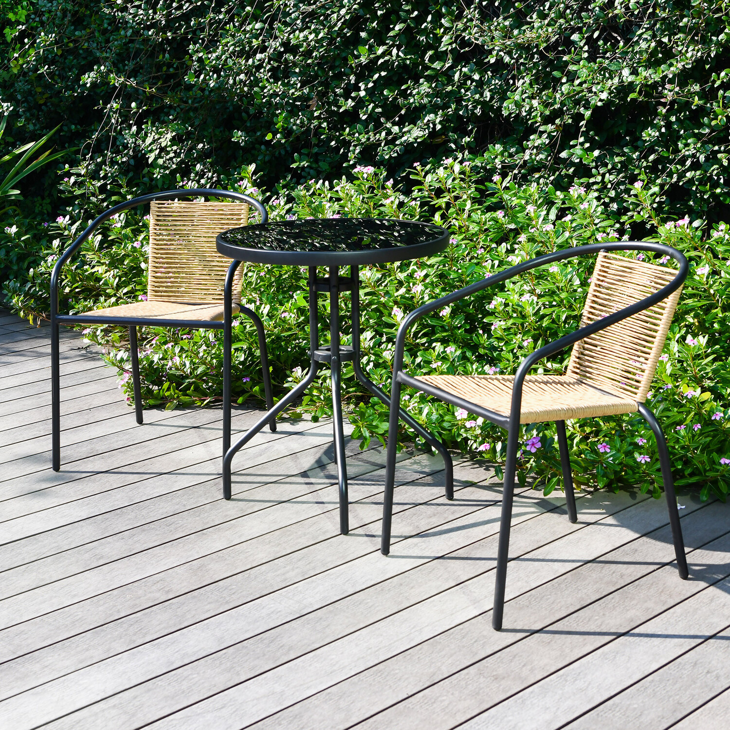 Camden Bistro Set Black Image 5