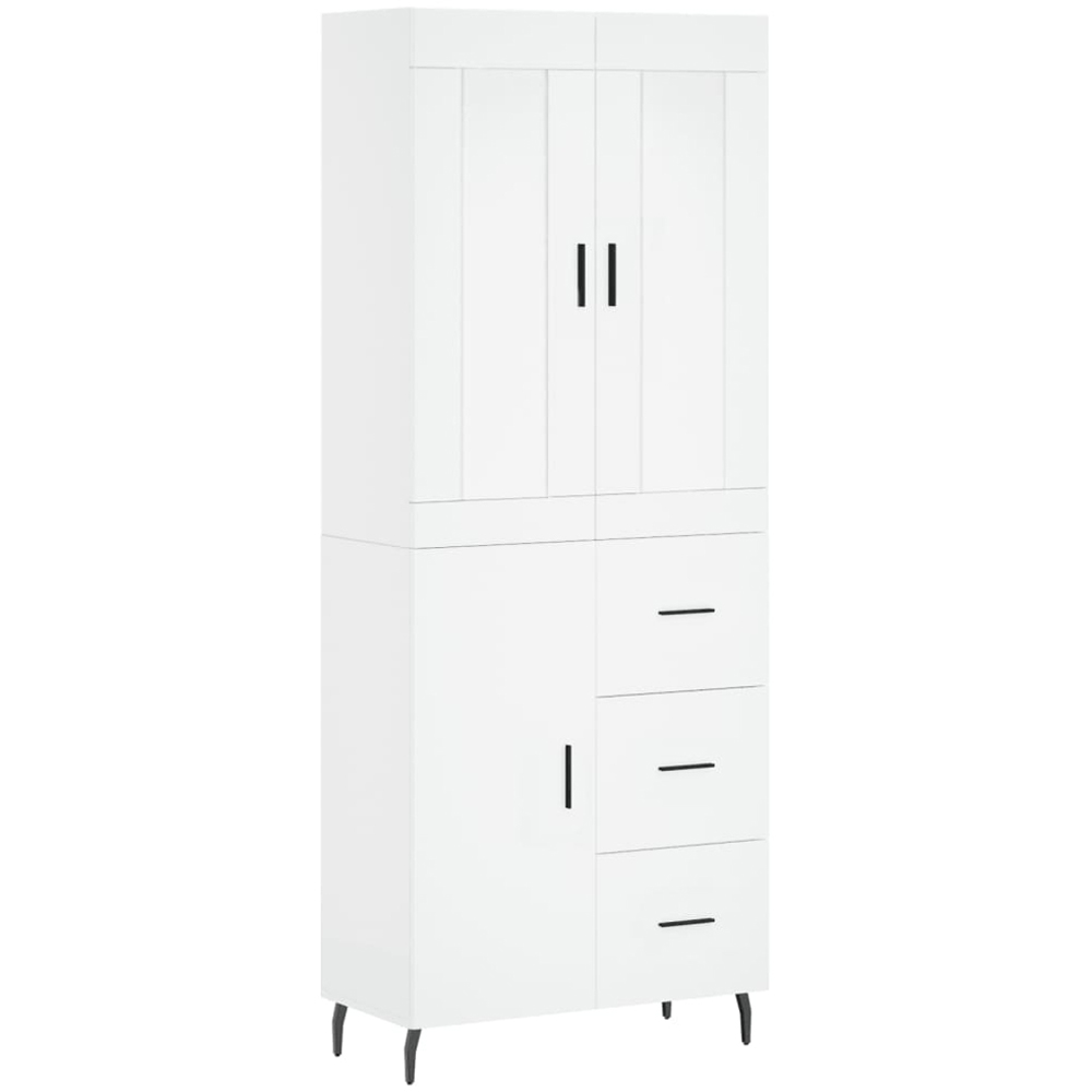vidaXL 3 Door 3 Drawer White Highboard Image 2