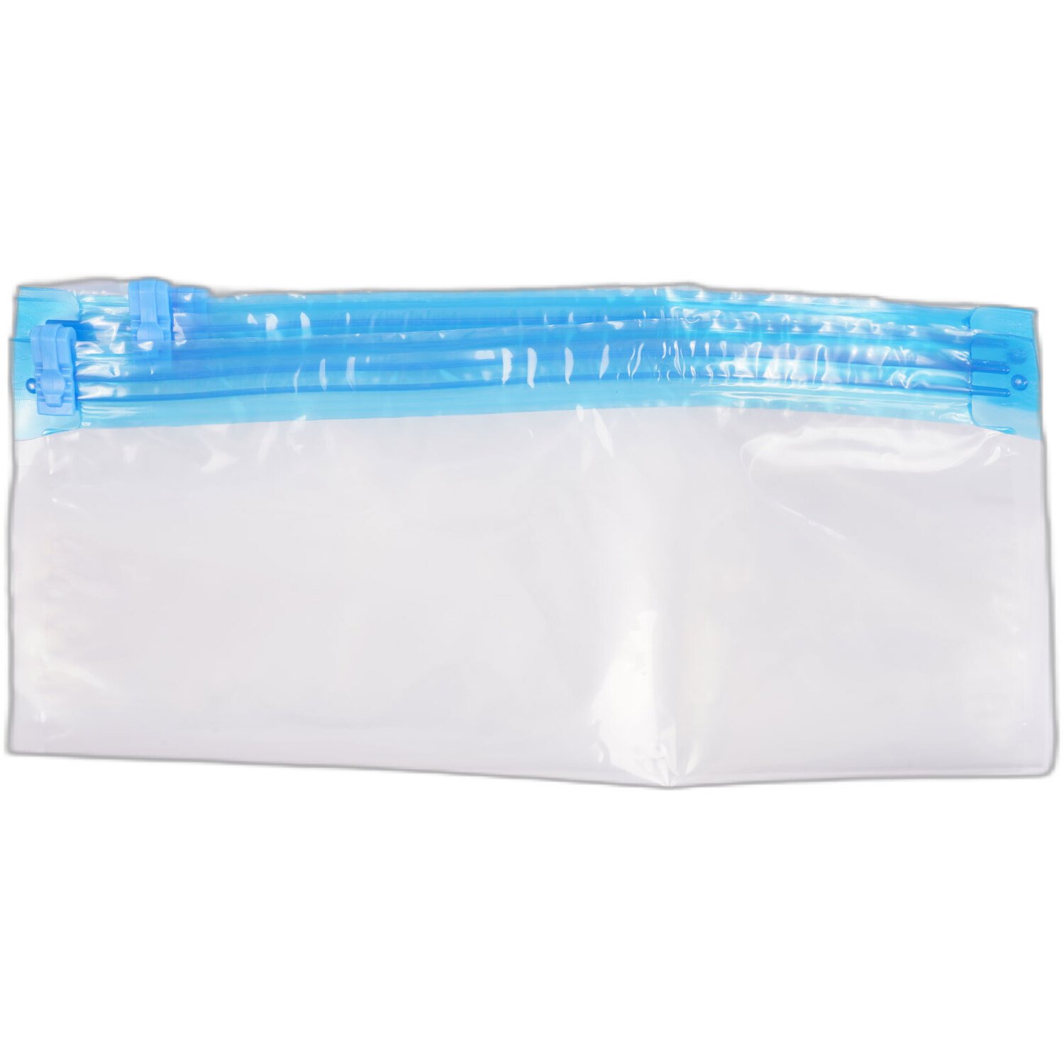 Travel Vacuum Storage Bags Clear and Blue Image 4