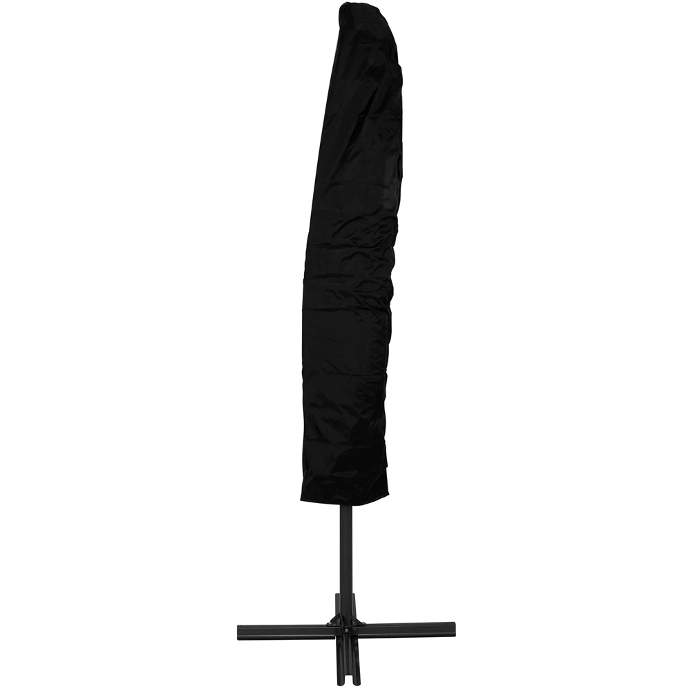 MonsterShop Beige LED Cantilever Parasol 3m Image 4