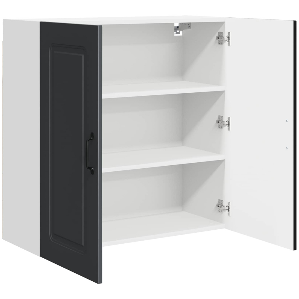 vidaXL Kalmar 2 Door Black Wall Kitchen Cabinet Image 5