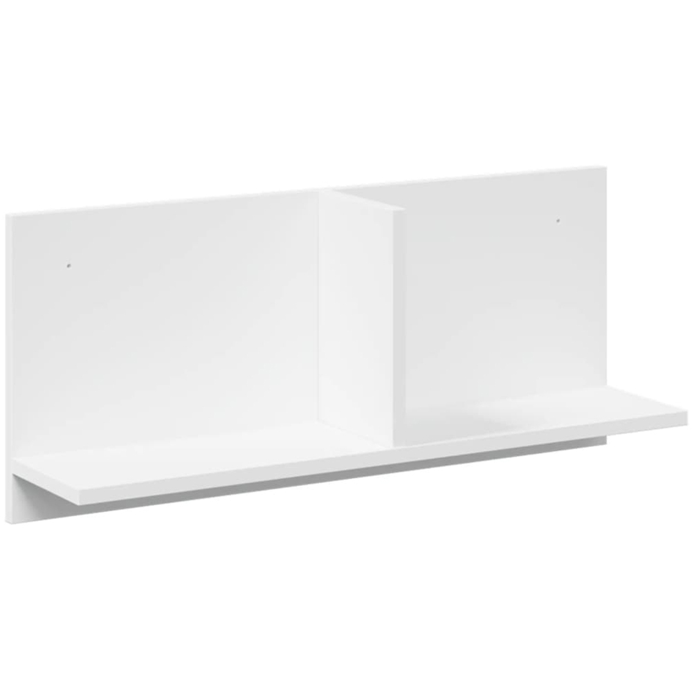vidaXL 2 Shelf White Wall Cabinet Image 2