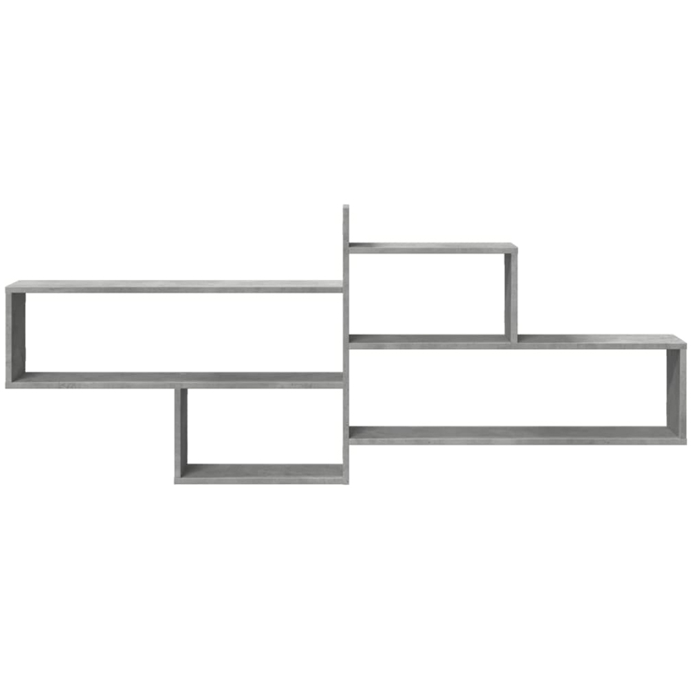 vidaXL 5 Shelf Concrete Grey Floating Wall Shelf Image 3